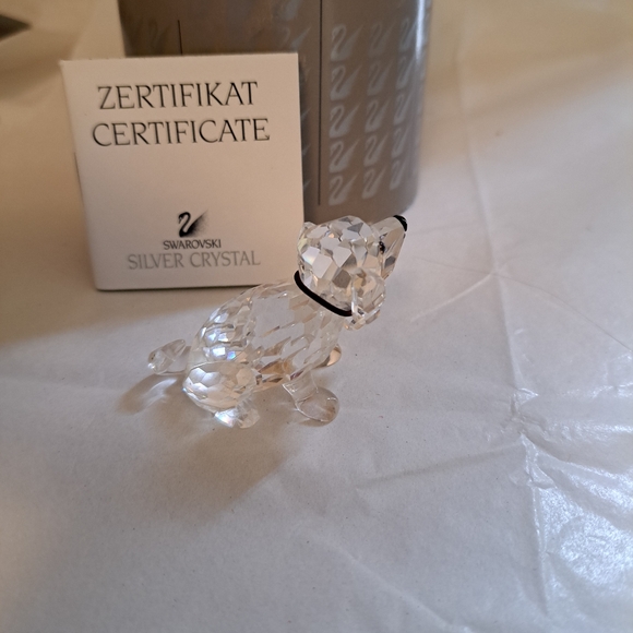Swarovski St Bernard puppy with  barrel in original box and COA excellent - Picture 5 of 6